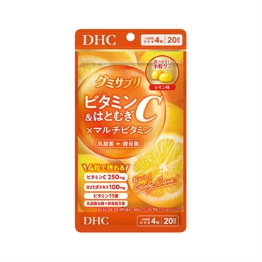 DHC グミサプリ ビタミンC＆はとむぎ×マルチビタミン レモン味