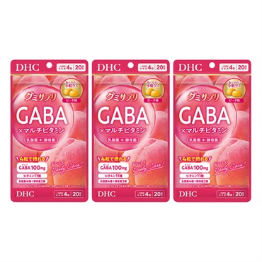 DHC グミサプリ GABA×マルチビタミン ピーチ味(80粒×3個セット)