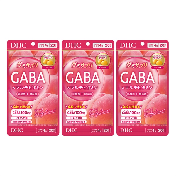 DHC グミサプリ GABA×マルチビタミン ピーチ味(80粒×3個セット)