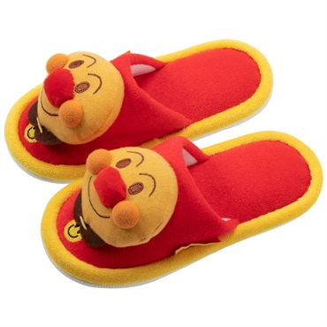 アンパンマン　子供外縫いスリッパ　パイルマスコット