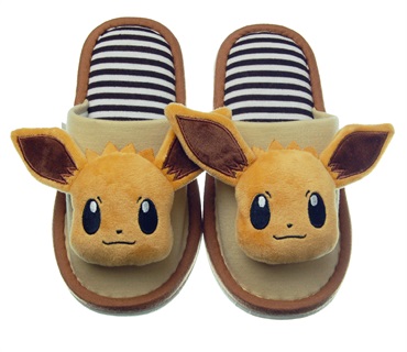 イーブイ キッズS ポケットモンスター マスコット付き 子供外縫いスリッパ