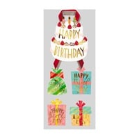 シール リボン バースデーケーキ