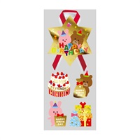 シール リボン アニマルバースデー