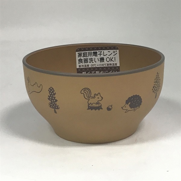 山中塗　森の仲間たち　　ブラウン(お椀)