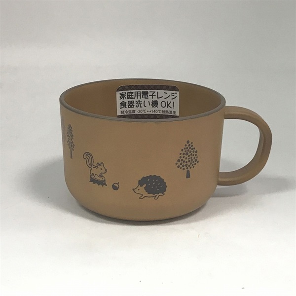 山中塗　森の仲間たち　　ブラウン(スープマグ)