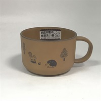 山中塗　森の仲間たち　　ブラウン(スープマグ)