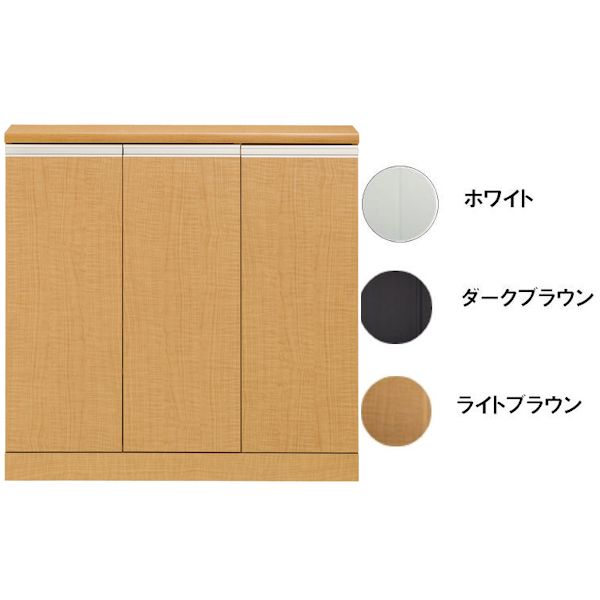 ロータイプキャビネット　奥行き19cmタイプ　幅90　LUC-9019(ダークブラウン-幅90×奥行19×高さ90cm)