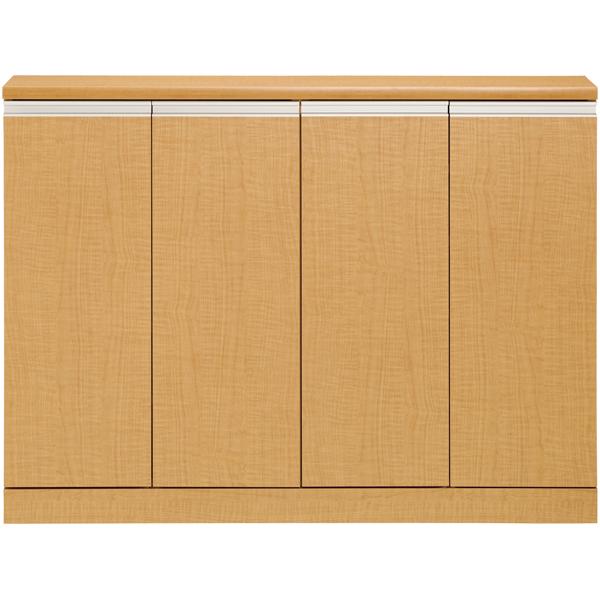 ロータイプキャビネット　奥行き19cmタイプ　幅120(ライトブラウン-幅120×奥行19×高さ90cm)