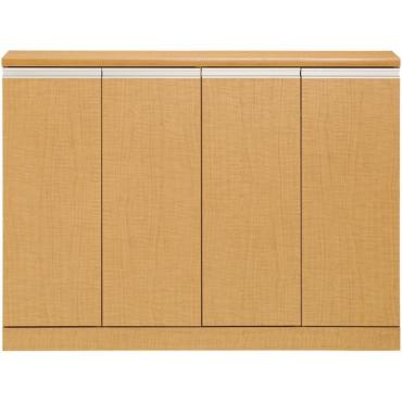 ロータイプキャビネット　奥行き40cmタイプ　幅120　LUC-1240(ライトブラウン-幅120×奥行40×高さ90cm)