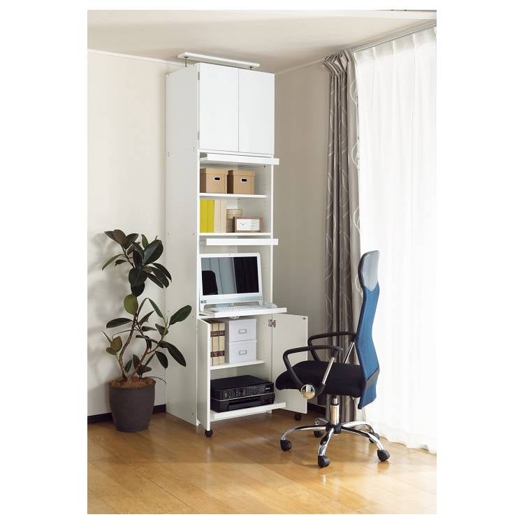 パソコンデスク パソコンラック ハイタイプ パソコンデスク パソコンラック 幅90cm 奥行43cm キーボード