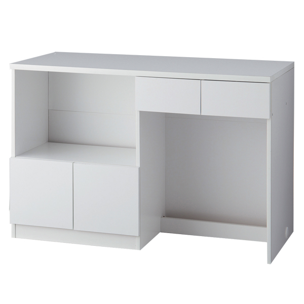 キッチンカウンター 120cm 完成品 【ホワイト右タイプ】 楽天市場】キッチンカウンター 幅120 完成品 食器棚 キッチン