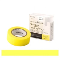 水性ペンで書けるマスキングテープ/小巻/マステ(MST‐FA04‐YE/イエロー)