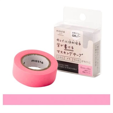 水性ペンで書けるマスキングテープ/小巻/マステ(MST‐FA04‐PK/ピンク)