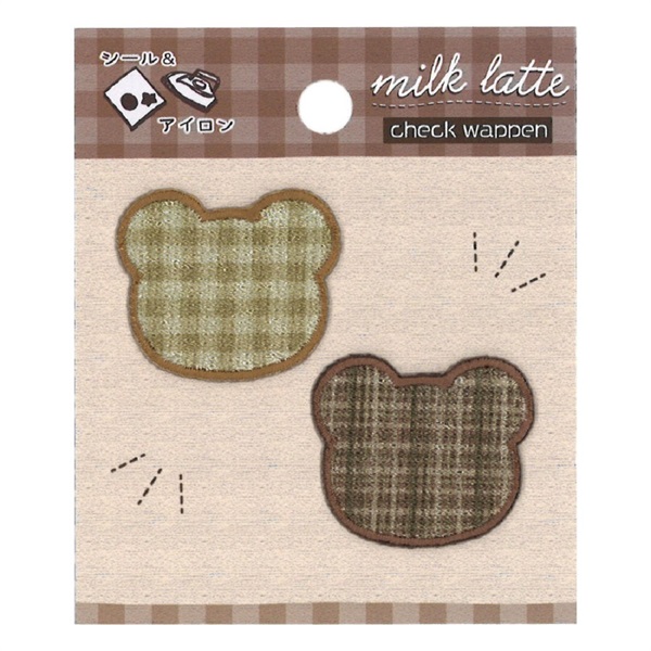タータンチェックのひらがなアイロンワッペン カット】タータンチェックのひらがなアイロンワッペン【4.5cm】