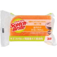 スコッチ・ブライト 抗菌 ウレタン スポンジ たわし リーフ型 3層 オレンジ SS‐72K スコッチ・ブライト Scotch‐Brite スリーエム ジャパン(4519001001092)