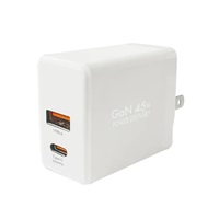 PD対応AC充電器 45W 2Port （C＆A）(ホワイト)