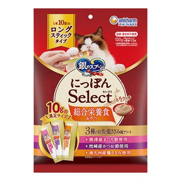 とろリッチ にっぽんselect 120g ユニ・チャーム(総合栄養食とろリッチ3種のアソートまぐろ＆かつお＆鶏ささみ)