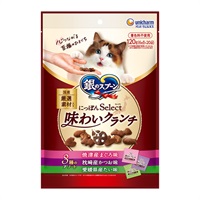 銀のスプーン おやつ にっぽんselect 味わいクランチ 3種のアソート 120g ユニ・チャーム(まぐろ&かつお&たい味)