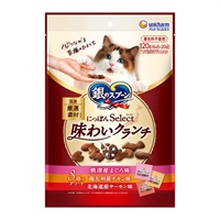 銀のスプーン おやつ にっぽんselect 味わいクランチ 3種のアソート 120g ユニ・チャーム(まぐろ&チキン&サーモン味)
