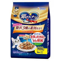 銀のスプーン ユニ・チャーム(贅沢3種の素材仕立て吐き戻し軽減ささみ・まぐろ・かつお味)