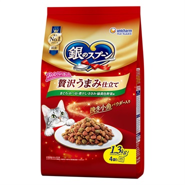 銀のスプーン ユニ・チャーム(贅沢うまみ仕立てまぐろ・かつお・煮干し・ささみ・緑黄色野菜味)