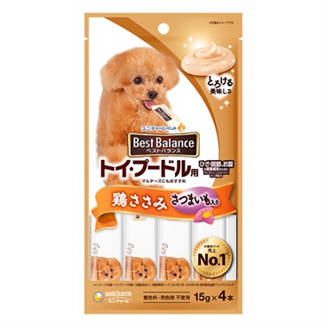 ベストバランス おやつ トイ・プードル用 鶏ささみ さつまいも入り 15g×4本 Best Balance ユニ・チャーム