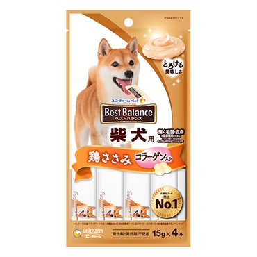 ベストバランス おやつ 柴犬用 鶏ささみ コラーゲン入り 15g×4本 Best Balance ユニ・チャーム