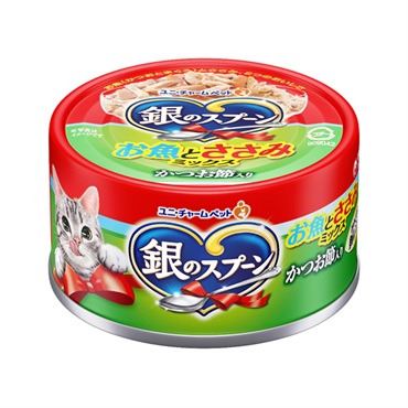 銀のスプーン 缶 70g 銀のスプーン ユニ・チャーム(お魚かつお節)