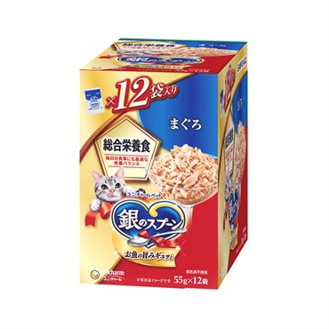 銀のスプーン パウチ 総合栄養食 まぐろ 55g×12袋 ユニ・チャーム