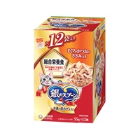 銀のスプーン パウチ 総合栄養食 まぐろ・かつおにささみ入り 55g×12袋