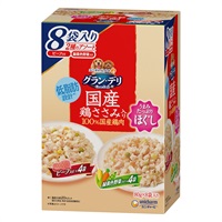 グラン・デリ 国産鶏ささみパウチ ほぐし 成犬用 ビーフ入り&緑黄色野菜入り 80g×8袋 Gran-Deli ユニ・チャーム(80g×8袋)