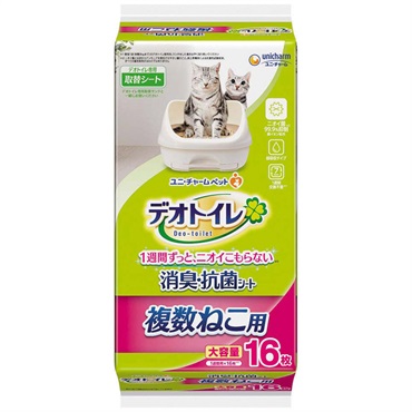 デオトイレ 複数ねこ用 消臭・抗菌シート デオトイレ ユニ・チャーム(１６枚)