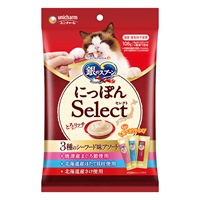 銀のスプーン 三ツ星グルメ おやつ にっぽんSelect とろリッチ 3種のシーフード味アソート まぐろ節＆ほたて貝柱＆さけ使用 108g ユニ・チャーム(108g)