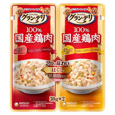 グラン・デリ パウチ 2つの味わい 成犬用 ほぐし ビーフ&チーズ 60g グラン・デリ Gran‐Deli ユニ・チャーム