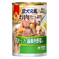 愛犬元気 角切り ビーフに緑黄色野菜入り 375g ユニ・チャーム(375g)
