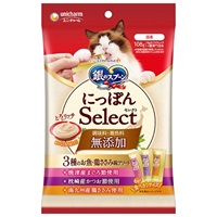 銀のスプーン 三ツ星グルメ おやつ にっぽんSelect 無添加 とろリッチ 3種 まぐろ節&かつお節&鶏ささみ 108g ユニ・チャーム(108g)