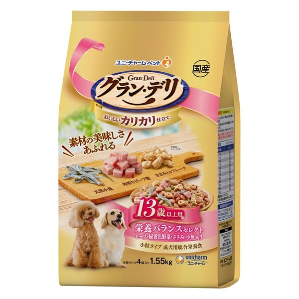 グラン・デリ カリカリ仕立て 13歳以上用 栄養バランスセレクト 1.55kg Gran-Deli ユニ・チャーム(1.55kg)