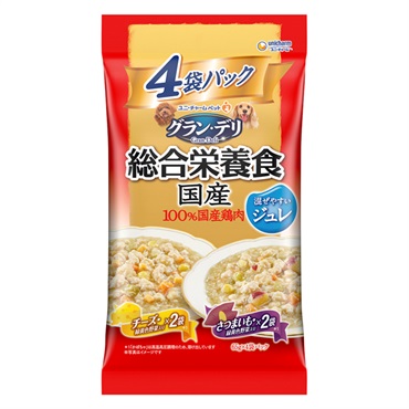グラン・デリ 総合栄養食 国産 パウチ ジュレ 成犬用 さつまいも入り&チーズ入り 65g×4袋 Gran-Deli ユニ・チャーム