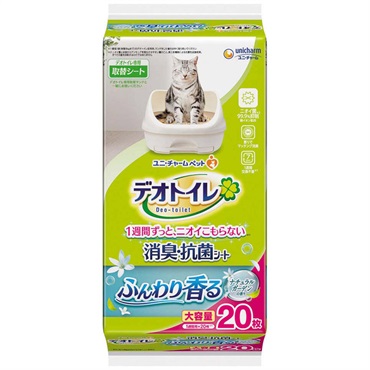 デオトイレ ふんわり香る 消臭・抗菌シート 20枚 デオトイレ ユニ・チャーム(ナチュラルガーデンの香り)