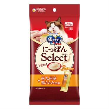 銀のスプーン 三ツ星グルメ おやつ にっぽんSelect とろリッチ 鶏ささみ使用 6g×8本 ユニ・チャーム