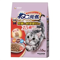 ねこ元気 腎臓の健康維持用 15歳頃から まぐろ･かつお･白身魚入り 1.6kg ユニ・チャーム(1.6kg)