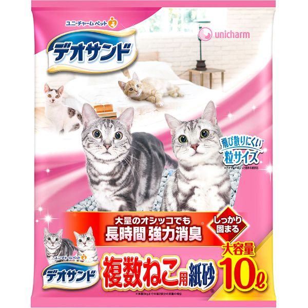 デオサンド 複数ねこ用 紙砂 10L デオサンド ユニ・チャーム | イオン