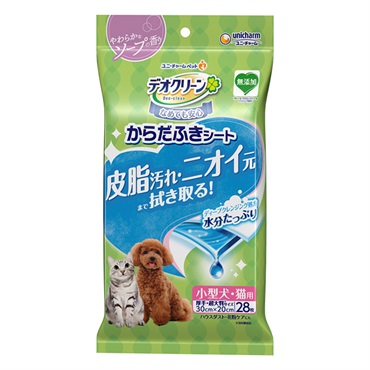 デオクリーン からだふきシート 小型犬 香り付き 28枚 デオクリーン Deo‐clean ユニ・チャーム