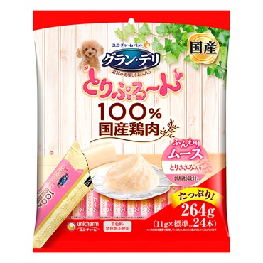 グラン・デリ とりぷる～ん ふんわりムース とりささみ入り 11g×24本 Gran-Deli ユニ・チャーム