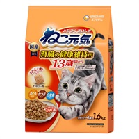 ねこ元気 腎臓の健康維持用 13歳頃から まぐろ･かつお･白身魚入り 1.6kg ユニ・チャーム(1.6kg)