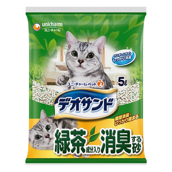 デオサンド 緑茶成分入り消臭する砂 5L ユニ・チャーム(5L)