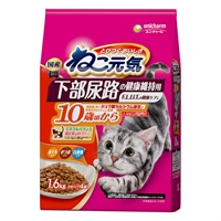 ねこ元気 下部尿路の健康維持用 10歳頃から まぐろ･かつお･白身魚入 1.6kg ユニ・チャーム(1.6kg)