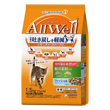 AllWell 室内猫用 贅沢素材入りフィッシュ味 オールウェル ユニ・チャーム