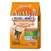 AllWell 室内猫用 贅沢素材入りフィッシュ味 オールウェル ユニ・チャーム(１．５kg)