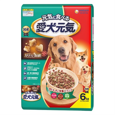 愛犬元気 ささみ・ビーフ・緑黄色野菜入り 6kg ユニ・チャーム